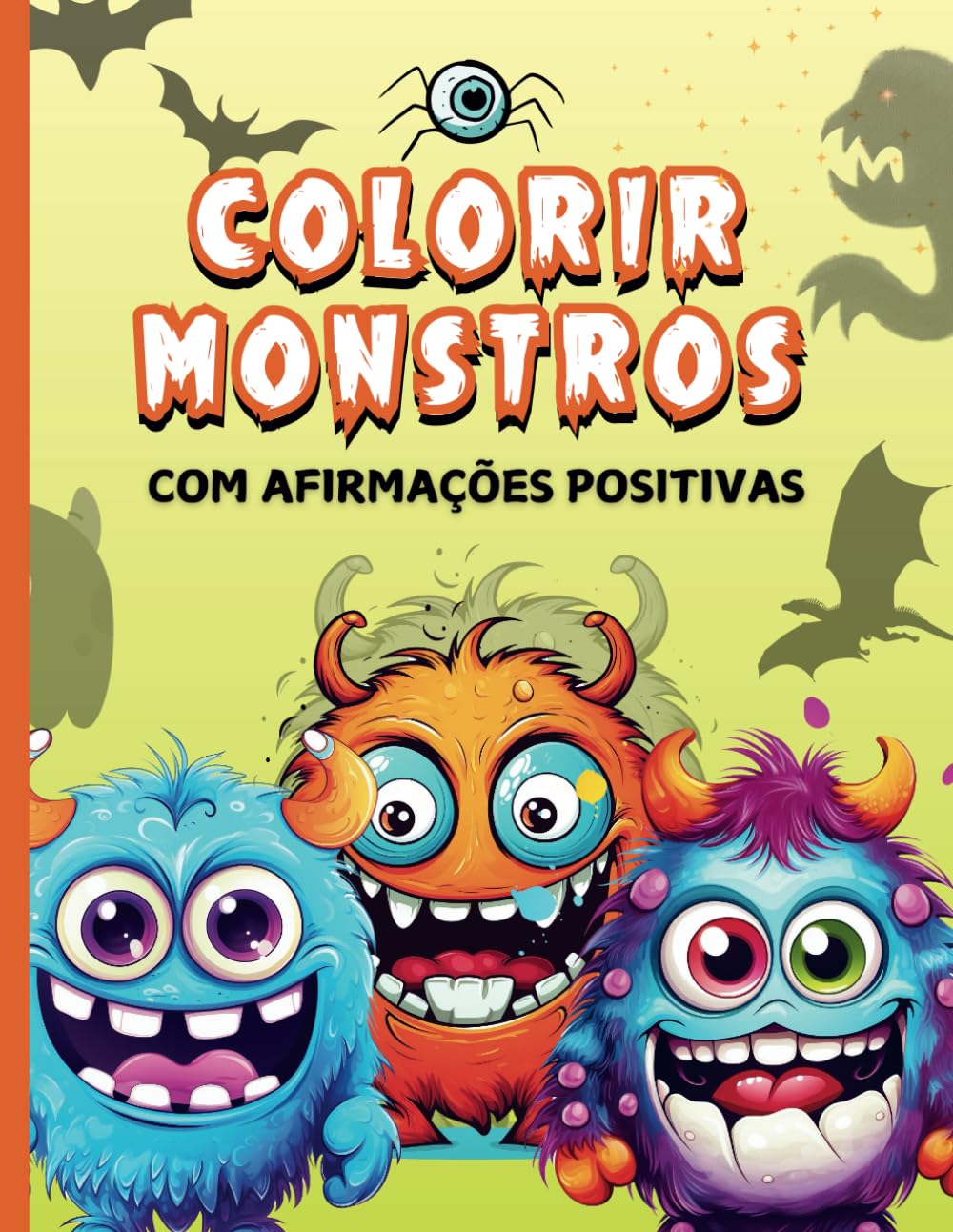 Capa do livro Colorir Monstros com Afirmações Positivas